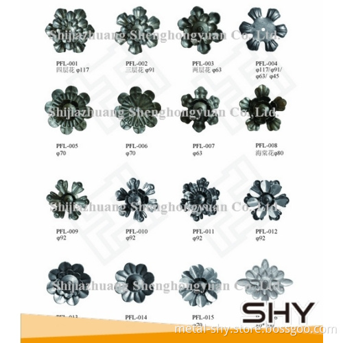 Decorative Garden Fence Wrought Iron Flowers